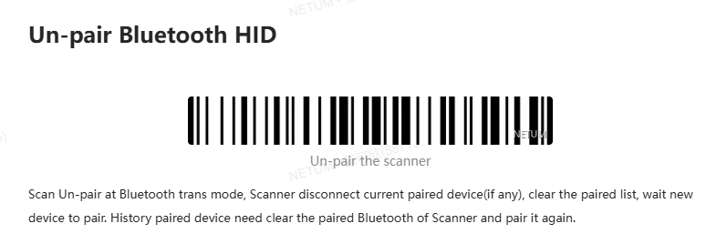 Configuration barcode