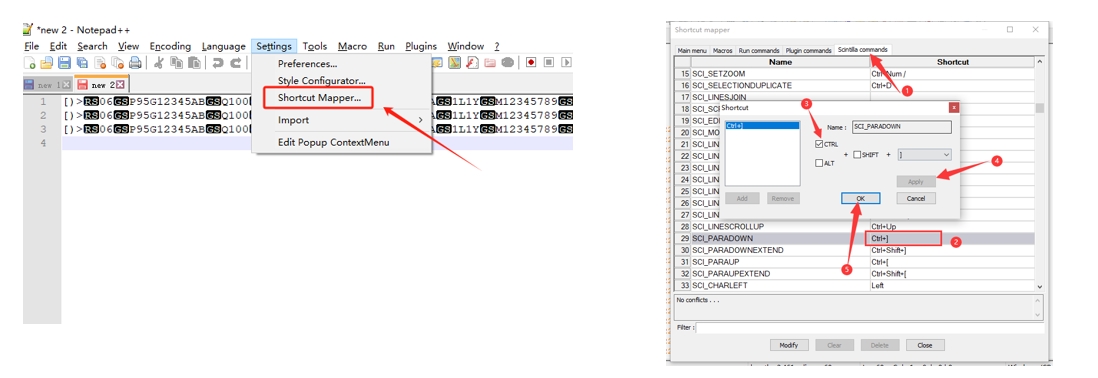 Configuration barcode