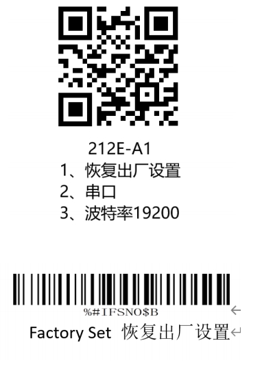 Configuration barcode
