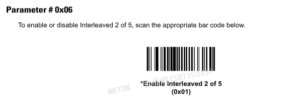Configuration barcode