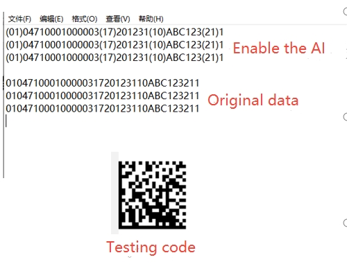 Configuration barcode