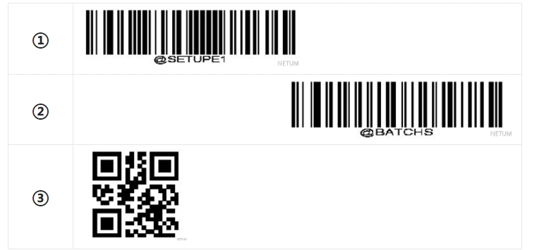 Configuration barcode
