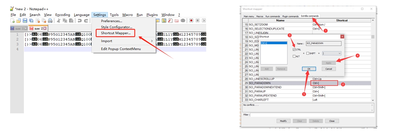 Configuration barcode