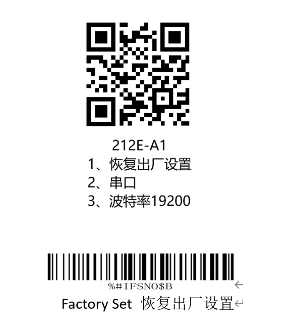 Configuration barcode