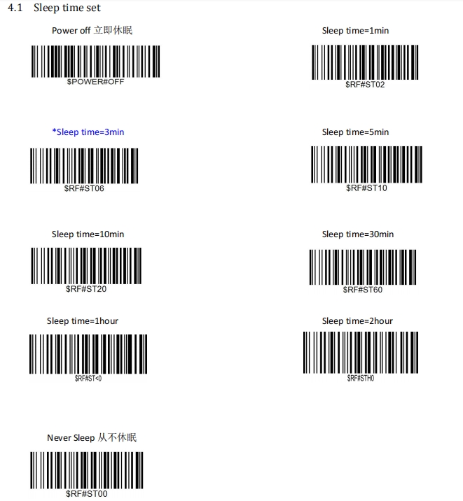 Configuration barcode