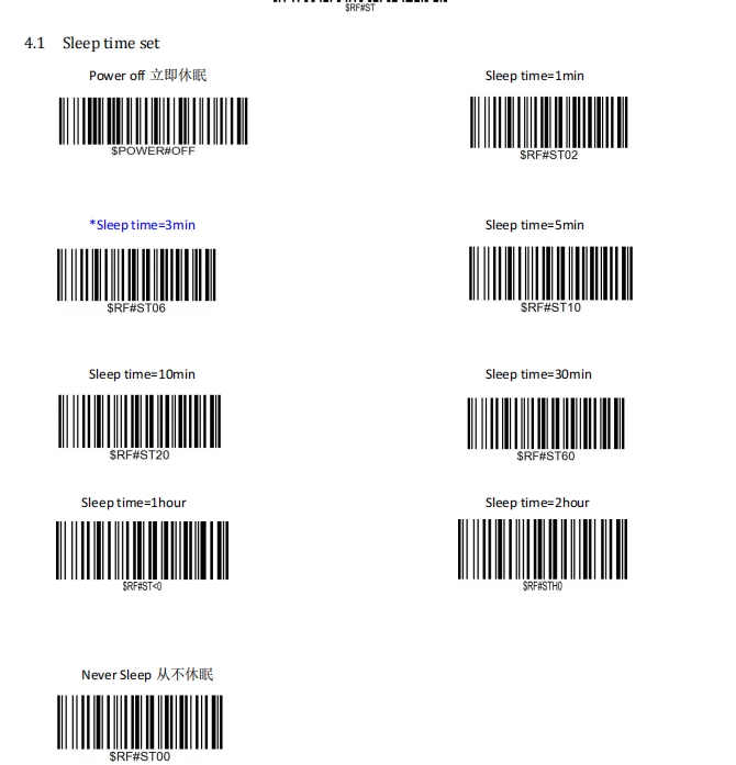 Configuration barcode
