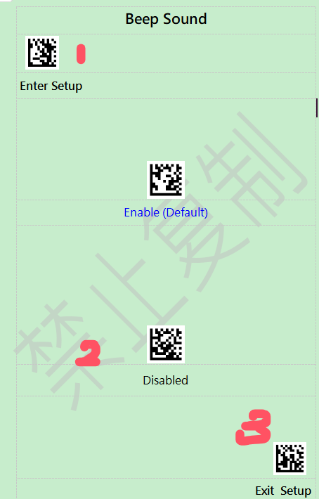 Configuration barcode