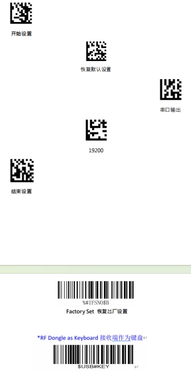 Configuration barcode