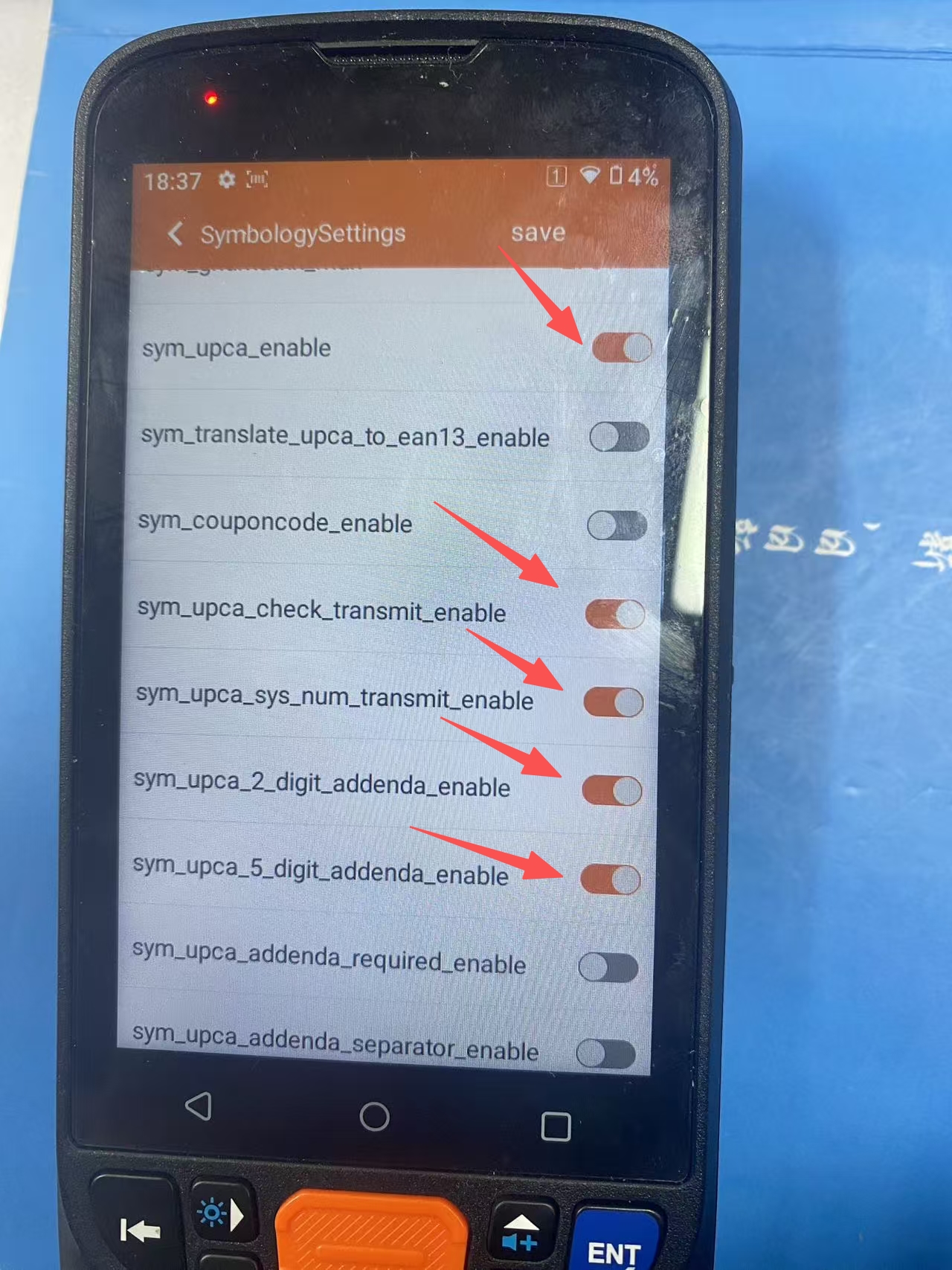 Configuration barcode