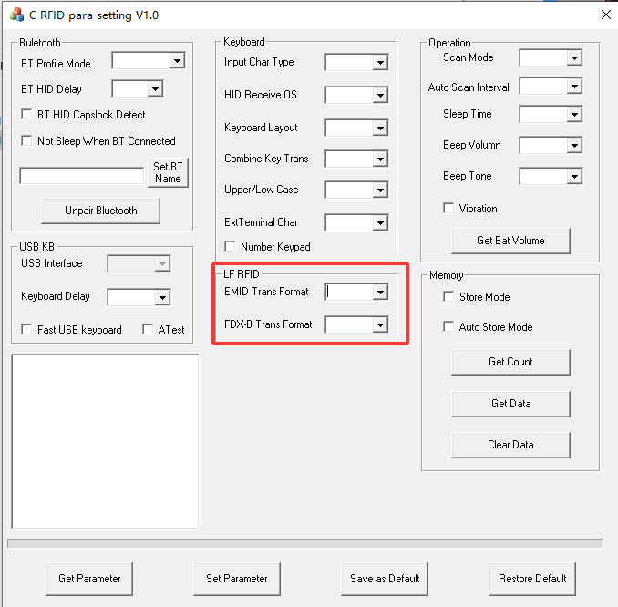 Bluetooth setup barcode