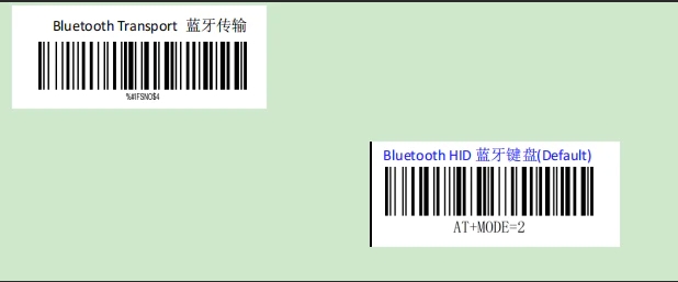 Bluetooth setup barcode