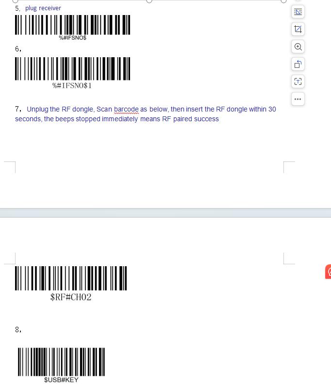 Bluetooth setup barcode