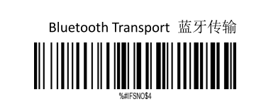 Bluetooth setup barcode