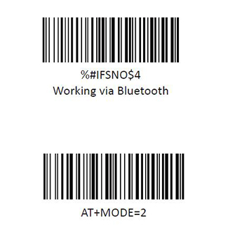 Bluetooth setup barcode