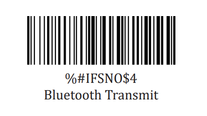 Bluetooth setup barcode