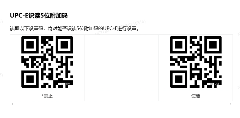 Prefix and suffix setup barcode