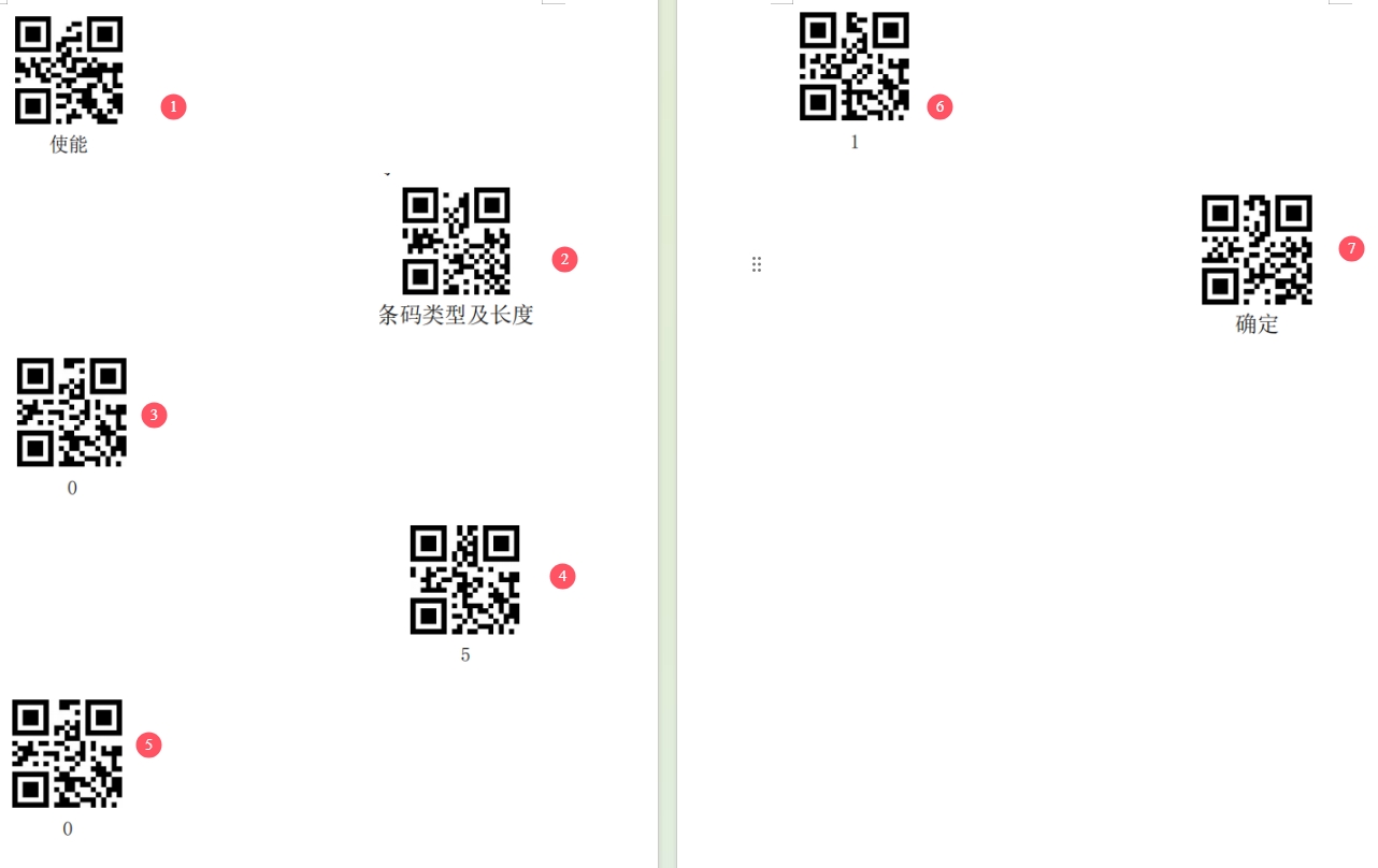 Prefix and suffix setup barcode