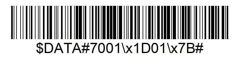 Prefix and suffix setup barcode