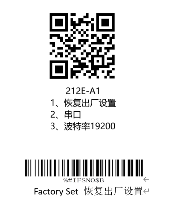 Prefix and suffix setup barcode