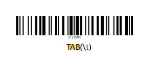 Prefix and suffix setup barcode