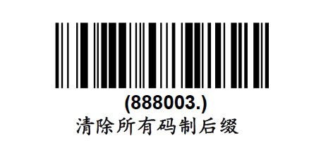 Prefix and suffix setup barcode