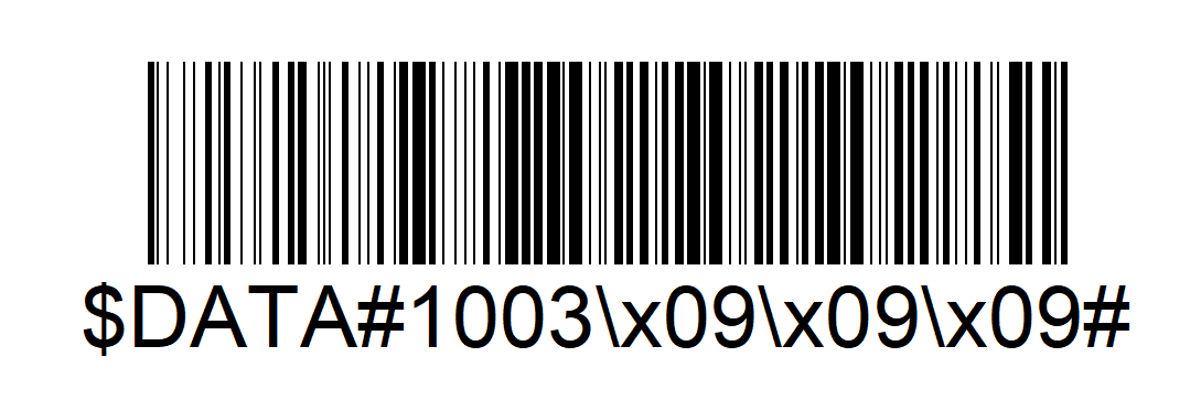 Prefix and suffix setup barcode