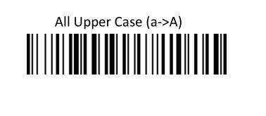 Prefix and suffix setup barcode