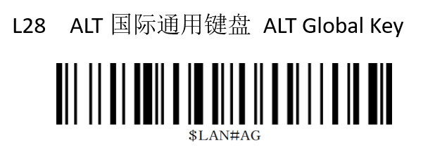 Prefix and suffix setup barcode